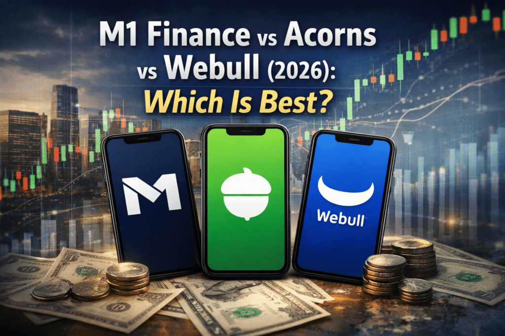 m1 finance vs acorns vs webull