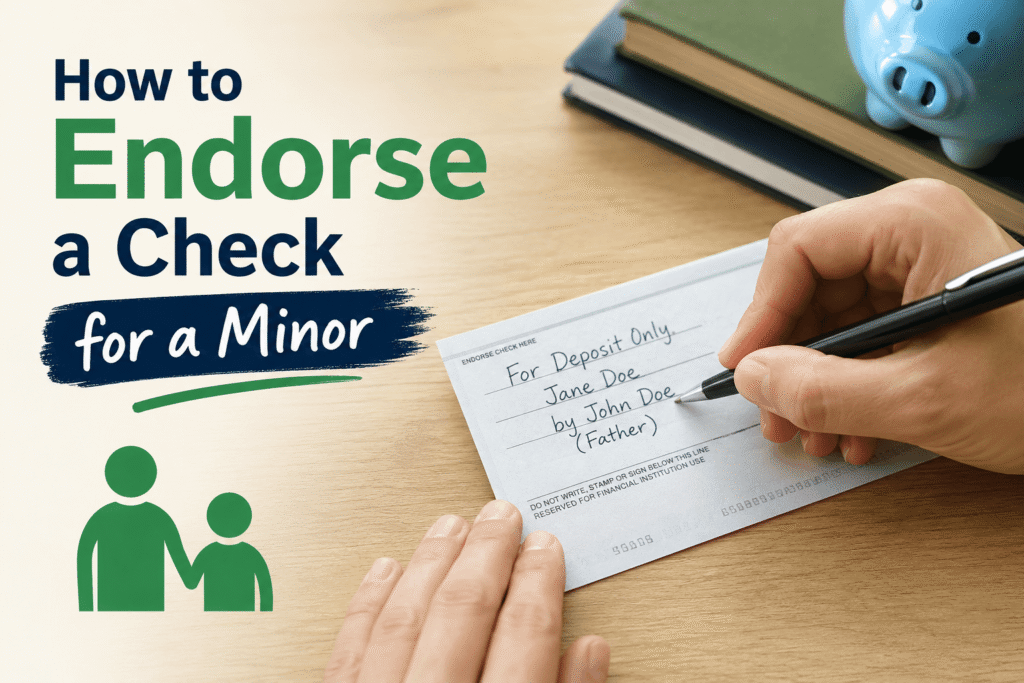 endorse check for minor