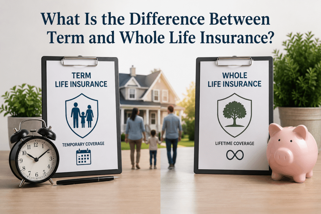 difference between term and whole life insurance